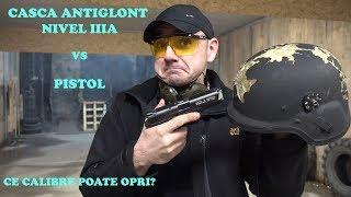 CASCA ANTIGLONT DIN KEVLAR vs PISTOL: Ce calibre poate opri? POLIGON TIR ALPHA