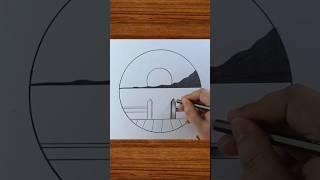 How to draw easy pencil sketch drawing / Easy circle drawing #shorts #art