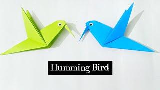 Paper hummingbird | Origami bird easy | #diy #origami #birds #paper #craft