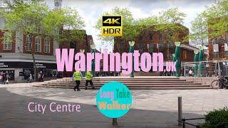 英國[4k] HDR - Warrington Town Centre UK , Virtual_walking_tour_around_the_city