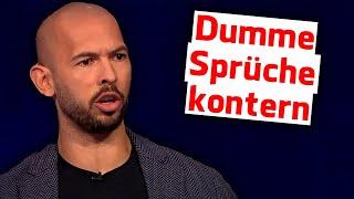 Wie Andrew Tate seine Kritiker ZERSTÖRT (4 Rhetorik Tricks)