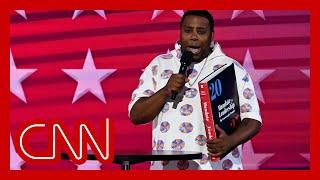 Kenan Thompson tells friends about Project 2025 in DNC skit