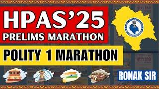 HAS Prelims 2025 Marathon Polity 1 | Daily Live Marathon | HPAS Prelims Marathon #has2025 #hpas2025
