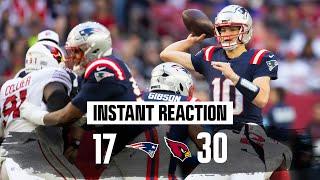 INSTANT REACTION: Patriots fall flat in lackluster 30-17 loss to Cardinals