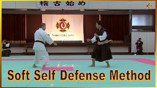 Shorinji Kempo, Demonstration of the Soft Method Technique (JUHO).  Sensei Kawashima. 武道少林寺拳法