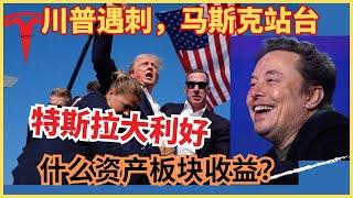 懂王川普被枪击！马斯克喊话，哪些股票，板块收益于此？？