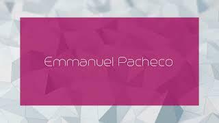 Emmanuel Pacheco - appearance