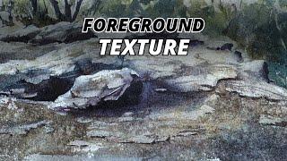 Create texture with Dry Brush technique in watercolour