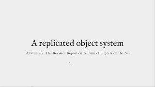 A replicated object system