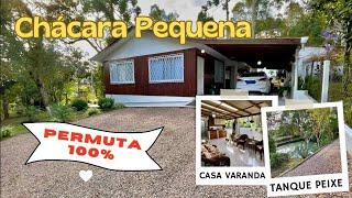 CHÁCARA PEQUENA | CASA 3 QUARTOS | TANQUE | Aceita Permuta 100% | R$ 380.000,00