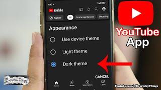 How to Turn ON Dark Mode on YouTube App