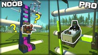 NOOB vs PRO Ladder Climbing but Automated! (Scrap Mechanic Gameplay)