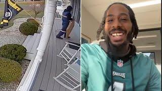 Postal carrier goes viral for first-class Eagles trash talk at home of Steelers fan