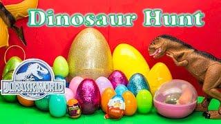 Assistant Opens Dinosaur Surprise Eggs from Jurassic World