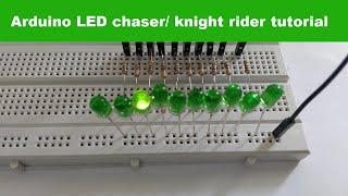 Arduino LED Chaser Knight Rider Circuit Tutorial | Easy And Simple Electronics Project For Beginner