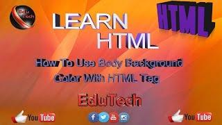 How To Use Body Bgcolor In Html