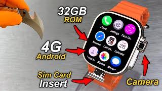 DW99 Ultra 4G Android SmartWatch With SimCard Insert & Camera️2GB RAM + 32GB ROM + HotSpot + GPS️