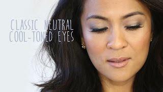 A Classic Neutral Makeup Tutorial With Cool-Toned Eyes and Nude Lips