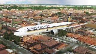 Very Low landing Singapore Airlines at Fortaleza Pinto Martins International Airport - MFS2020