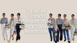 7 PIECES = 7 LOOKS | Parisian Style Spring Capsule Wardrobe