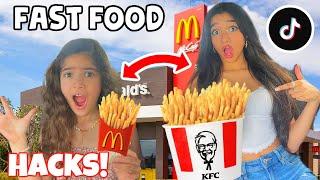 TIK TOK FAST FOOD HACKS THAT WILL SHOCK YOU! JASMINE AND BELLA