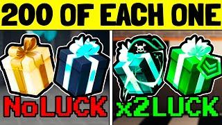 OPENING 200 OF EACH PRESENT To TEST X2 LUCK (Five Nights TD)