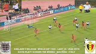 ENGLAND V BELGIUM - WORLD CUP 1990 - DAVID PLATT'S  GOAL - 26TH JUNE - BOLGNA, ITALY