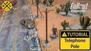 DIY Telephone Pole for your wargaming terrain - Beginner friendly  HowTo tutorial utility poles