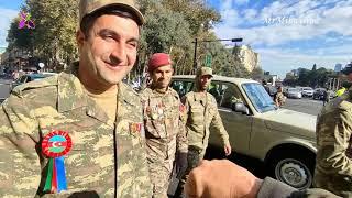 День Победы! - Zəfər Günü! Шествие военнослужащих в сопровождении военного оркестра. 08.11.23. Баку