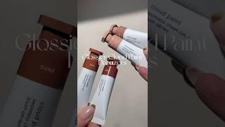 Swatches and try on of the new Glossier Cloud Paint Bronzers #glossier #youtubeshorts #makeupreview