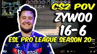 CS2 POV | Vitality ZywOo (16/6) vs FURIA (Dust2) @ ESL Pro League Season 20