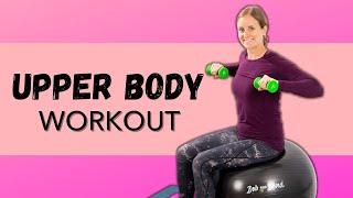 Upper Body Exercise Ball Workout- Workout with Jordan