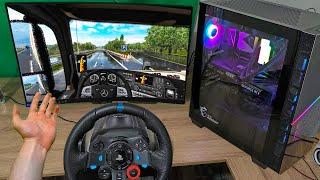 165Hz POV Euro Truck Simulator 2 Gameplay + Logitech G29 & Steering Wheel