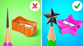 Creative DIY School Hacks & Viral Tricks Simple Crafts to Make School Life Easier by 123 Go Like!