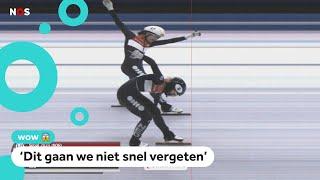 Nederlandse shorttrackers finishen gelijk en winnen allebei goud