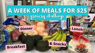 HOW TO EAT ON $25 A WEEK | HEALTHY MEALS ON A BUDGET | GROCERY CHALLENGE