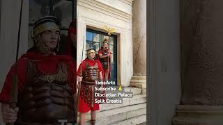 Roman emperor Diocletian addressing crowd act Diocletian Palace Split Croatia #travel #vlog #action