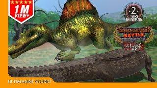 Sarcosuchus vs Spinosaurus : Dinosaurs Battle Special #dinosaursbattles #dinosaur #dinosaurs