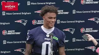 Christian Gonzalez: "I'm excited to be back." | Patriots Press Conference