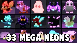 Making 33 MEGA NEON PETS in Adopt Me!