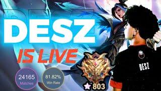 GLOBAL RANK PUSH | Desz | Mobile Legends Live