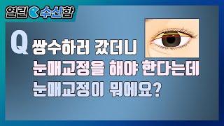 눈매교정 꼭 해야할까요? [열린수신함 48편]