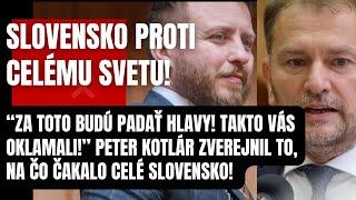 Matovič v problémoch! Za toto budú padať hlavy! Kotlár zverejnil to, na čo čakalo celé Slovensko