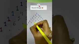 Did you know Pascal’s Triangle? #math #tutor #youtube #youtubeshorts #learning #pascalstriangle