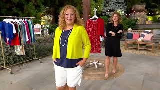 Susan Graver Every Day LK Fusion Reversible Crop Cardigan on QVC