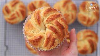 Coconut bread rolls,  fluffy and soft