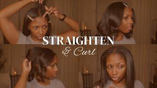 Relaxed Hair Weekly Routine | Straighten & Curl | Chill Lofi Jazz | Niara Alexis