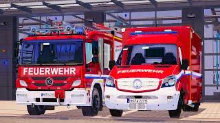 Emergency Call 112 - Mülheim New Skins Ladder Truck and Ambulance Rapid Responding! 4K