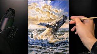 ASMR 4 Hours of painting with oils, soothing sounds (no talking)