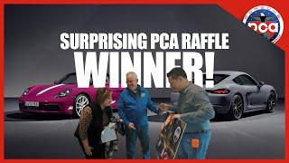 We surprise a Fall 2024 Member Only Raffle Winner with a new Porsche!